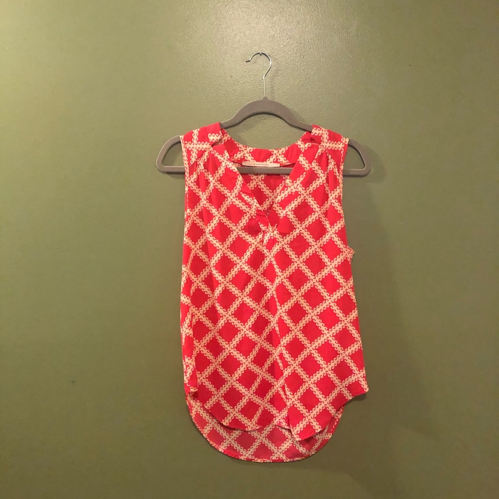 41 Hawthron Pink Printed Blouse= Small